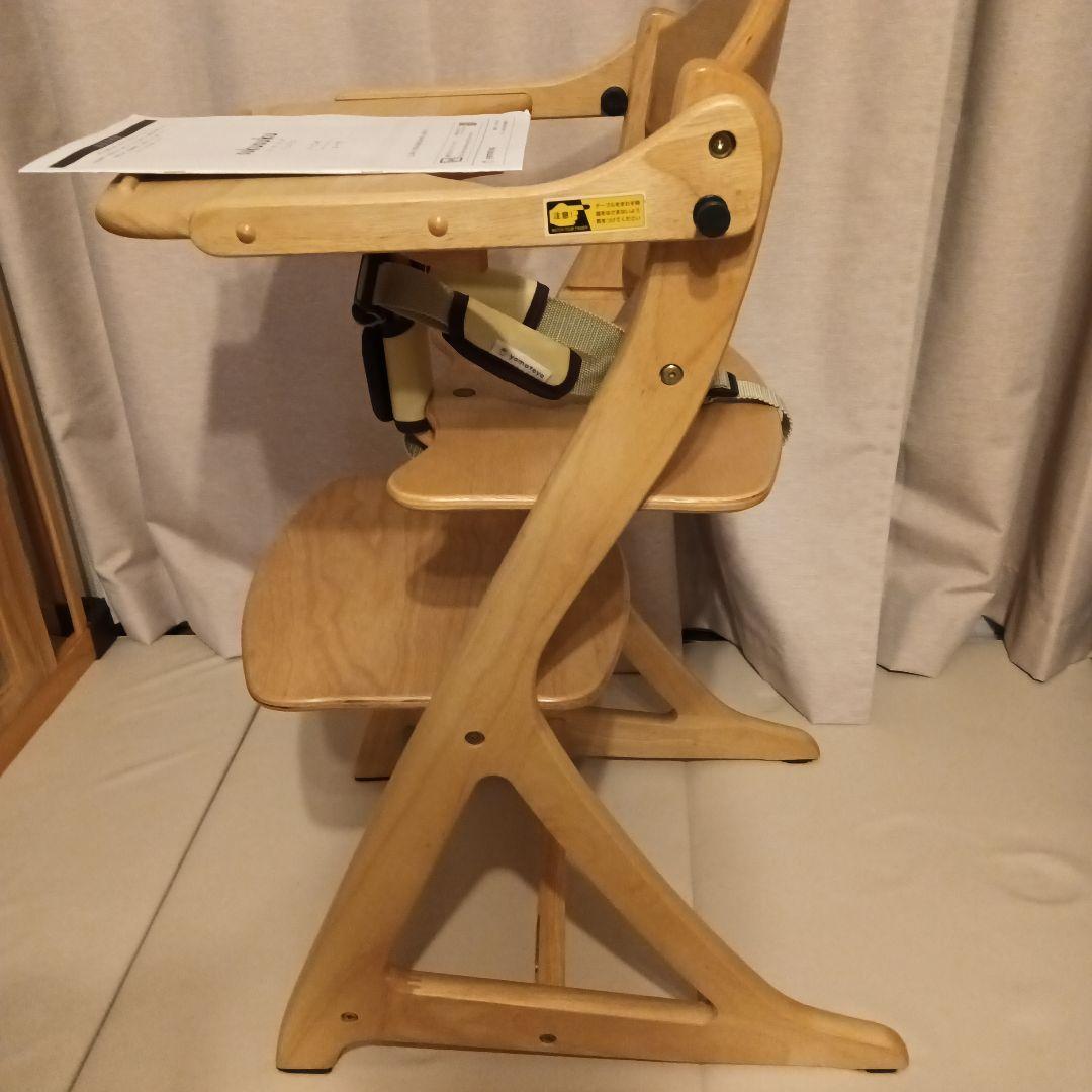 美品 大和屋 すくすくチェア 純正セーフティベルト付 木製