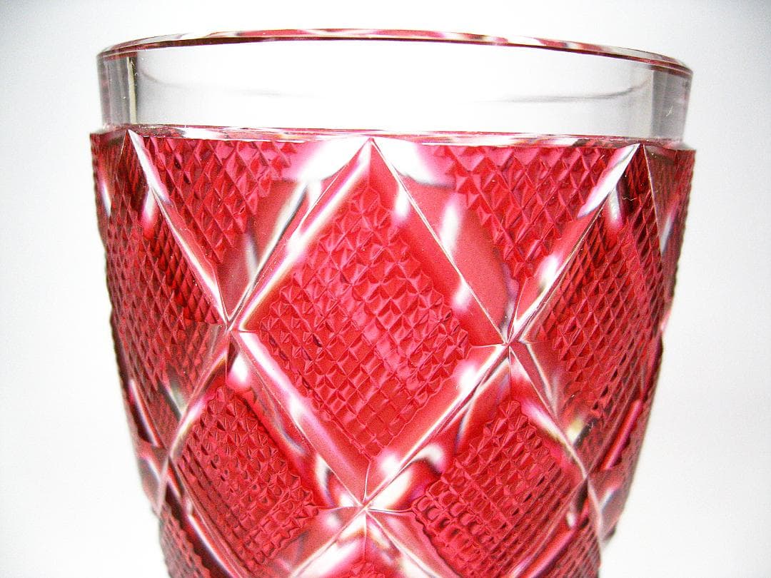 #尚古集成館 #監修 #復元 #島津 #薩摩切子 #グラス #大きめ #赤