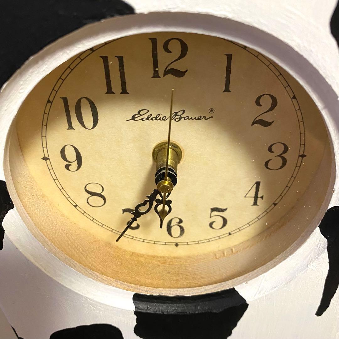 希少 Eddie Bauer エディーバウアー 置き時計 牛柄