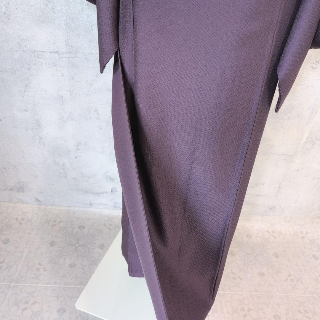 色無地　着物　フルセット　正絹　紫　トールサイズ　D2
