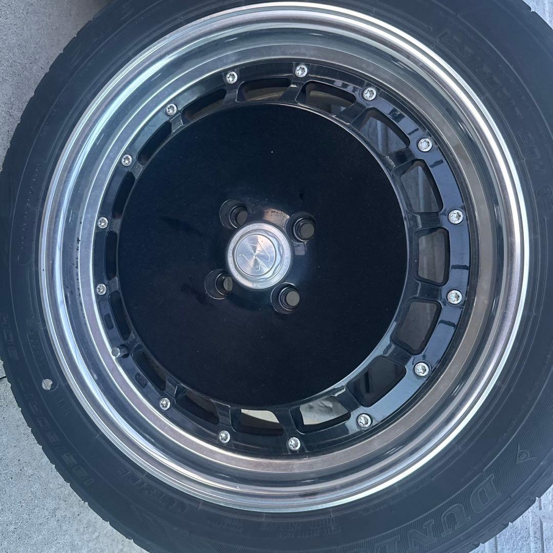 クリムソン　RS 17インチ ホイールセット ブラック シルバー