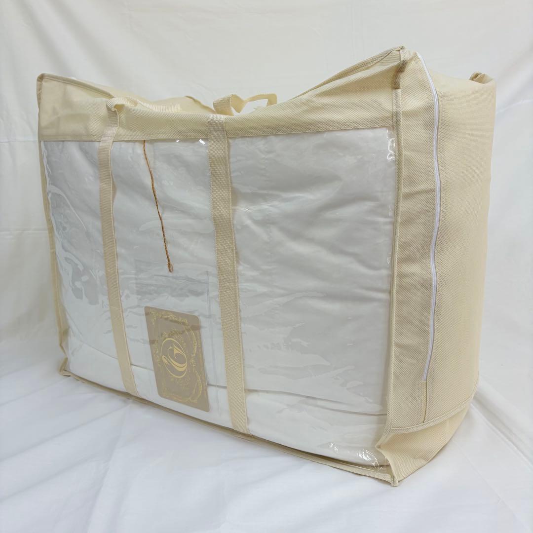 羽毛布団 セミダブル ポーランド産ホワイトダック93%　日本製　ロイヤルゴールド