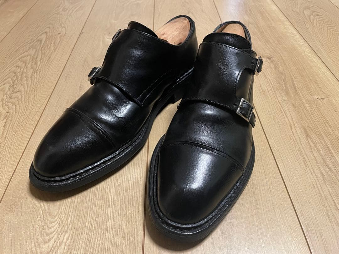 Paraboot Vigny ダブルモンクストラップ 6.5(25cm)ブラック