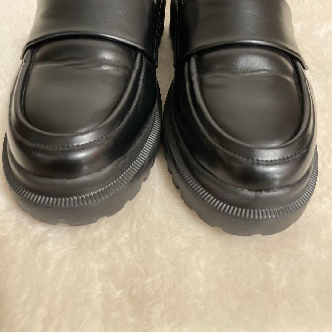 アダムエロペ　晴雨兼用ベーシックローファー　厚底　撥水