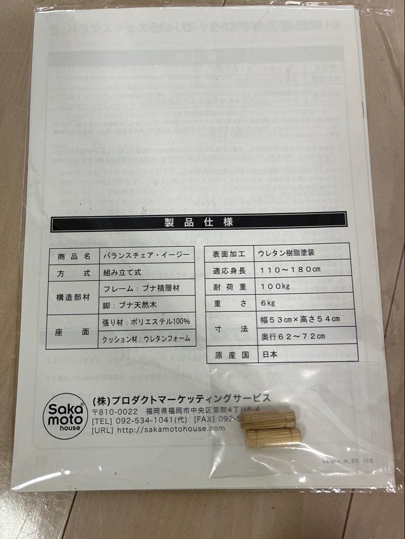 【専用カバー付】サカモトハウス バランスチェア BalansEasy