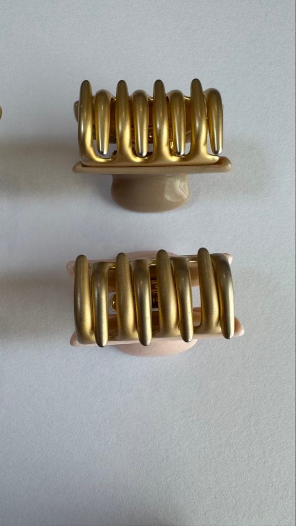 acca ヘアクリップ 4個セット ゴールド ピンク