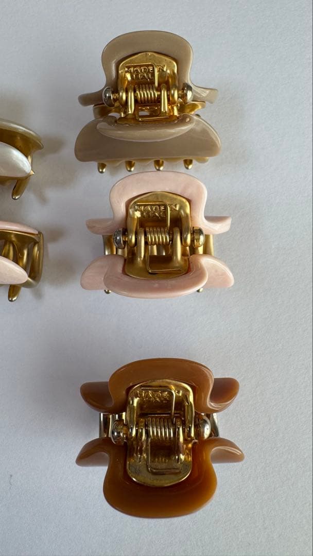 acca ヘアクリップ 4個セット ゴールド ピンク