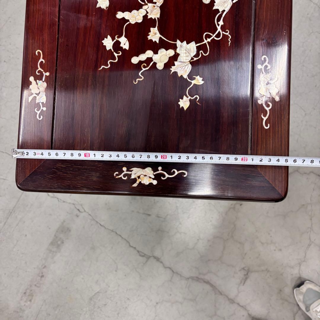 螺鈿家具 螺鈿細工 唐木 花梨 引き出し 7段 チェスト 無垢材　ラデン細工