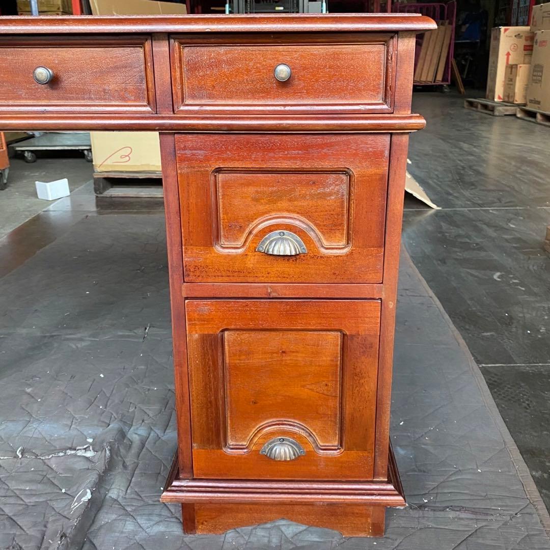 Mアウトレット アジアン デスク コロニアル アンティーク カントリー 書斎 机