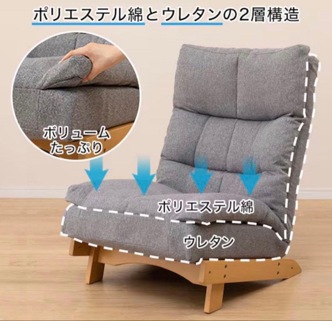 ニトリ　リクライナーソファ　チェア　グレー　右レバー