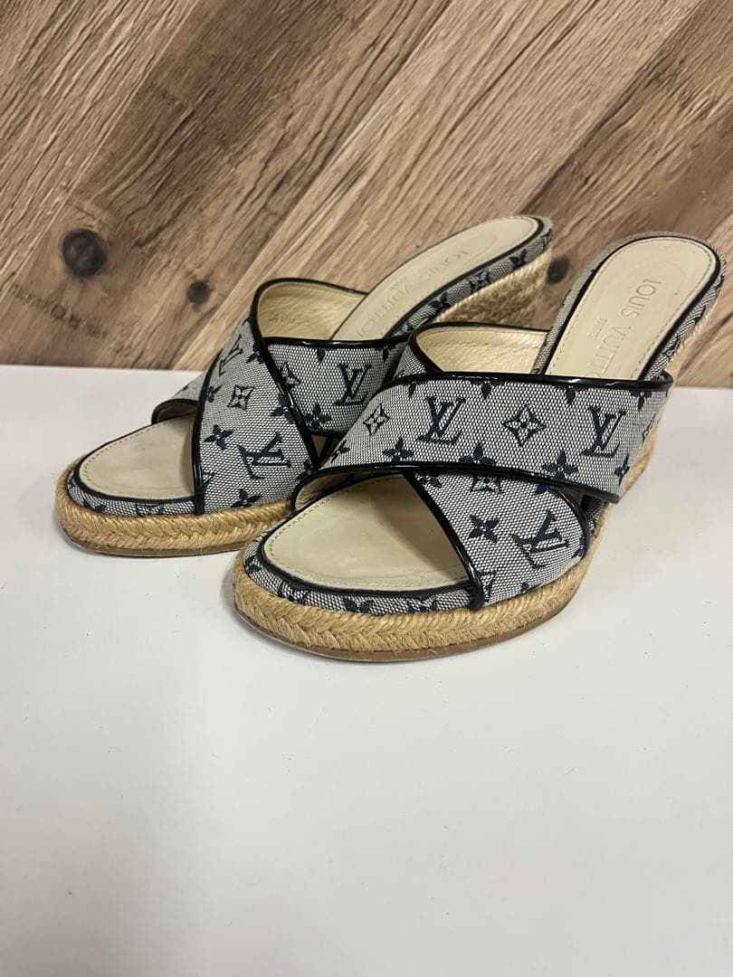 Louis Vuitton ルイヴィトン　エスパドリーユ サンダル グレー