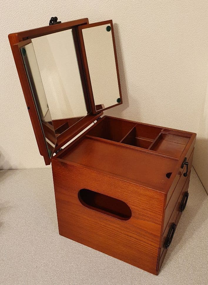 レトロ卓上ドレッサー/メイクボックス