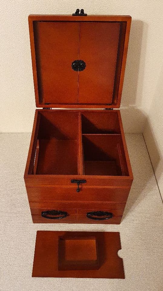 レトロ卓上ドレッサー/メイクボックス