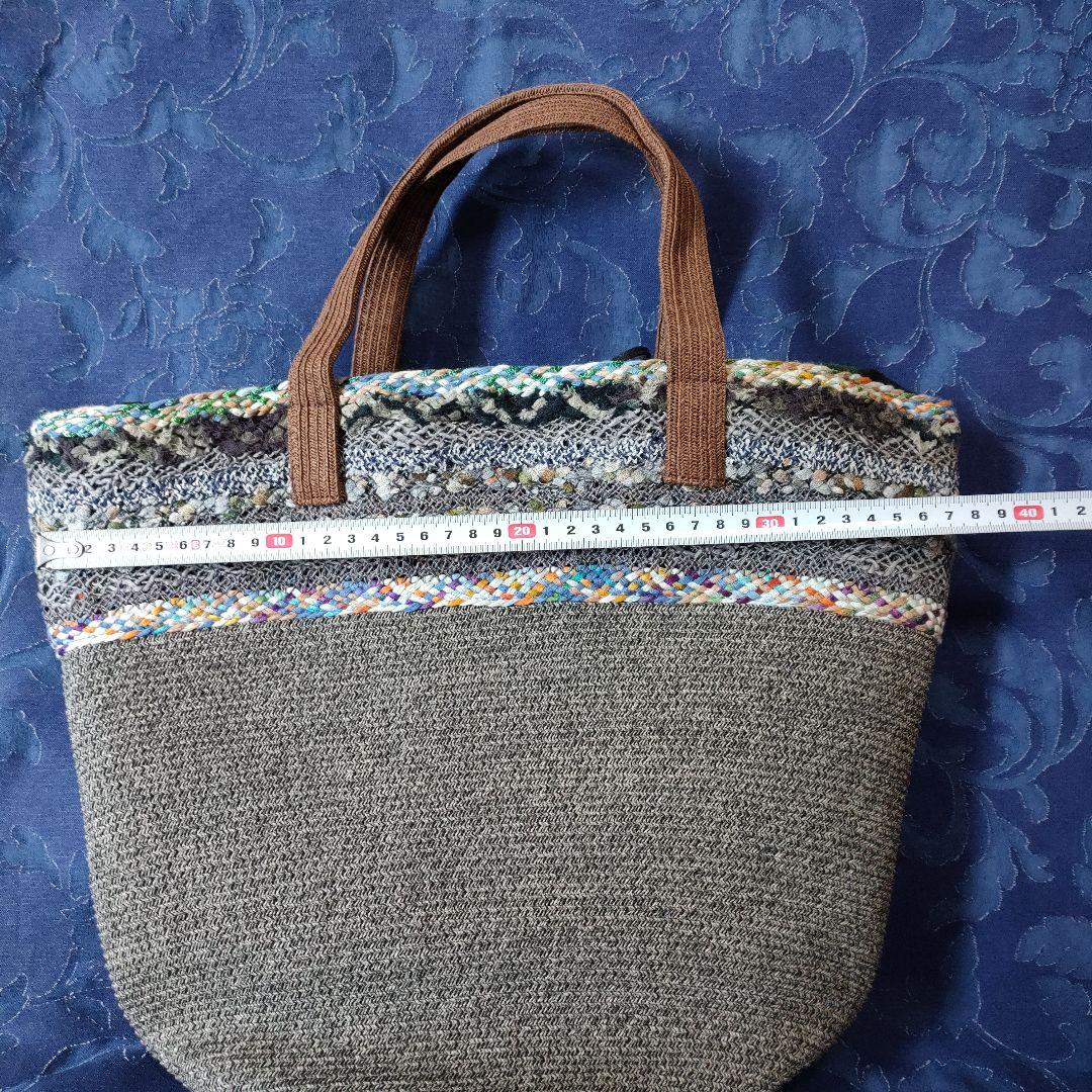 M＆KYOKO 佐藤繊維 グレー かごバッグ