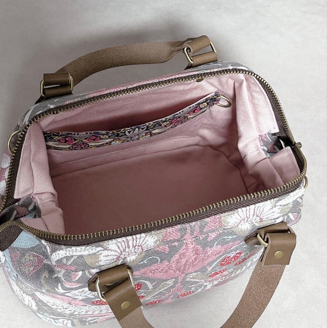 ハンドメイド　William Morris ボストンバッグ⑅︎◡̈︎* Sサイズ