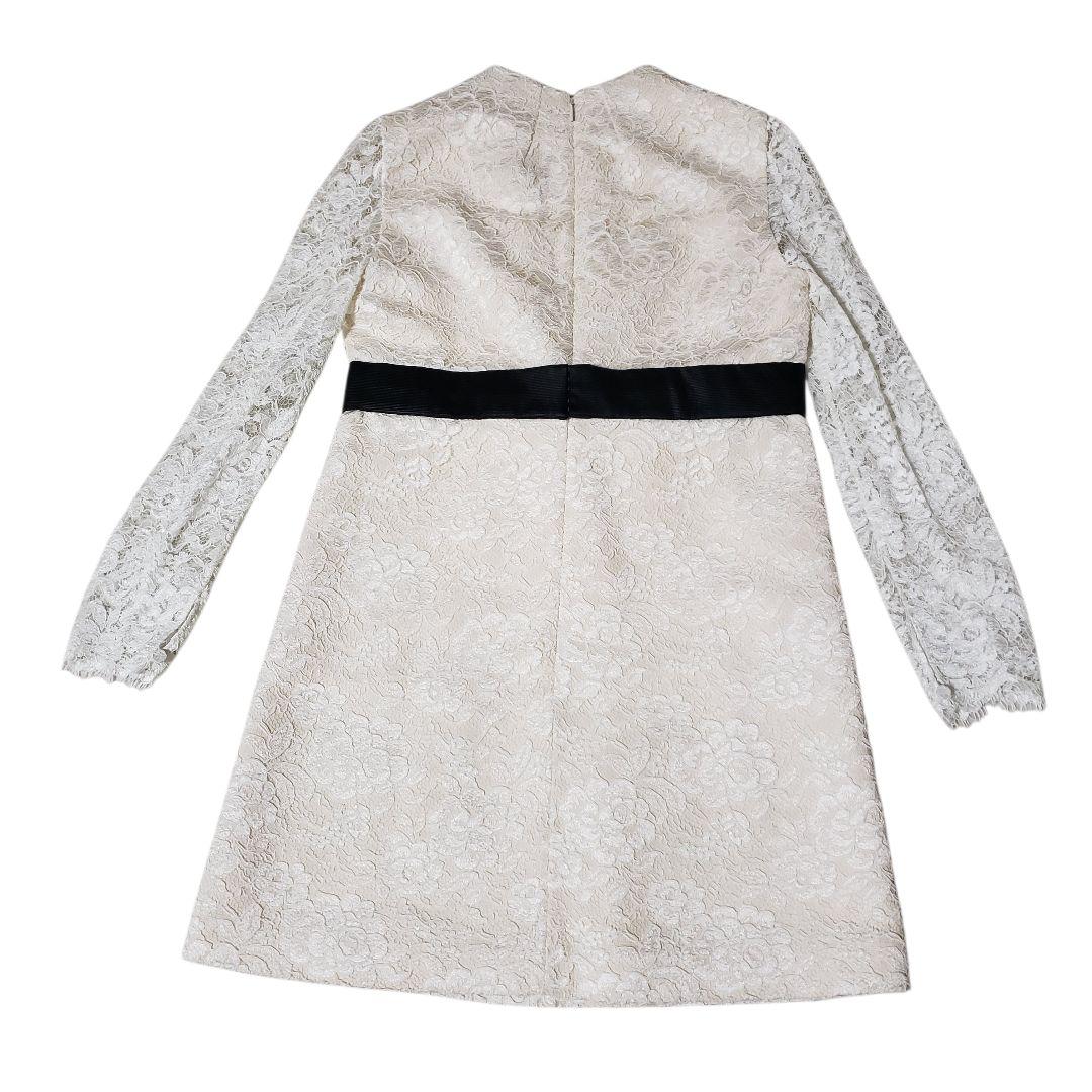 サンローラン SaintLaurent　レーストリム　サテン　ドレス　ワンピース