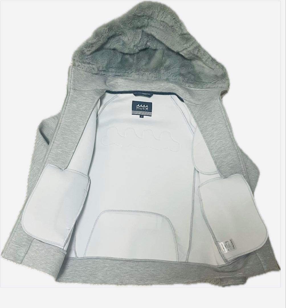 ムータ　マリン　ボンディングパーカー　グレー　Sサイズ　ゴルフ　メンズ　ロゴ