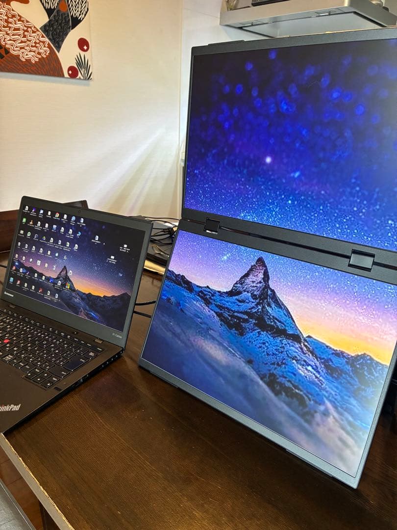 中華製　ポータブル　デュアルモニター