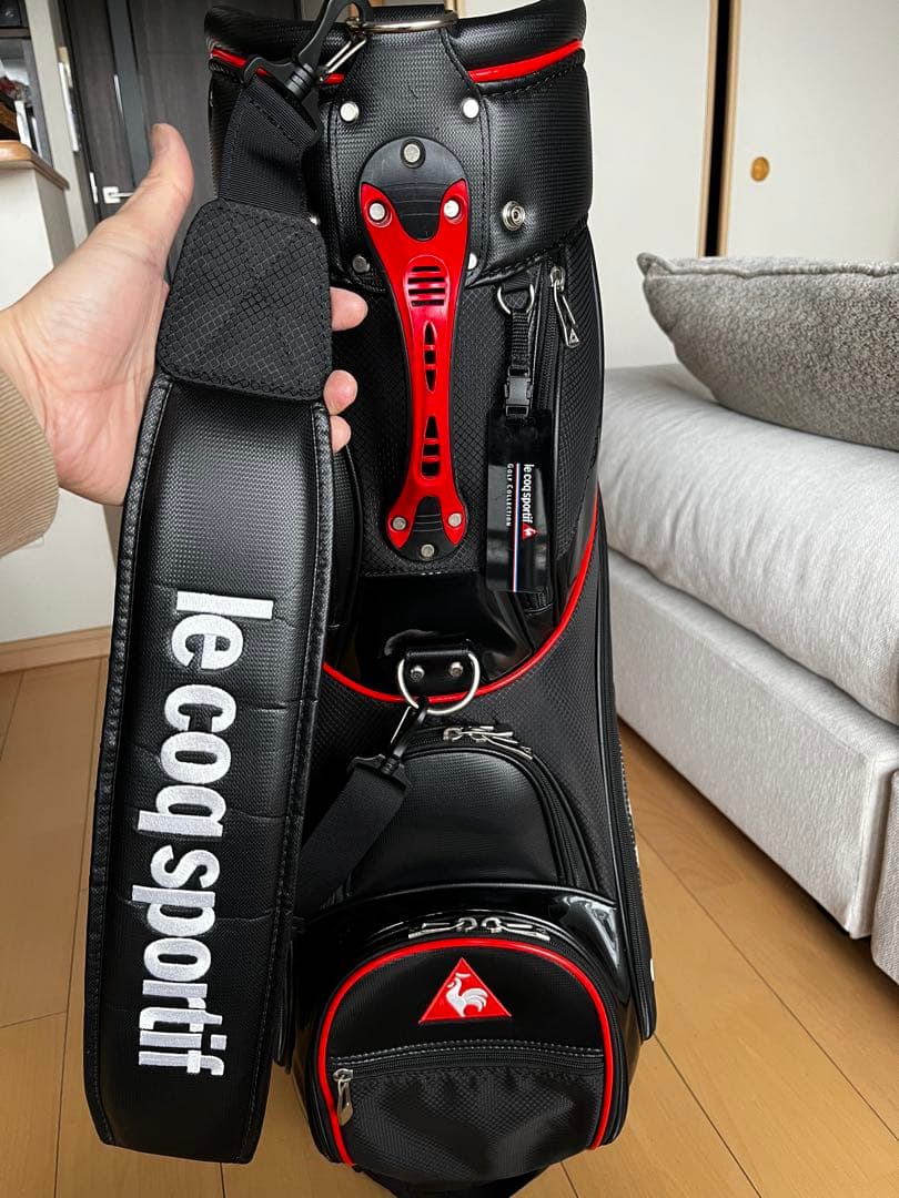 美品 ルコックスポルティフ ゴルフ　lecoq キャディバッグ　黒　9.5型