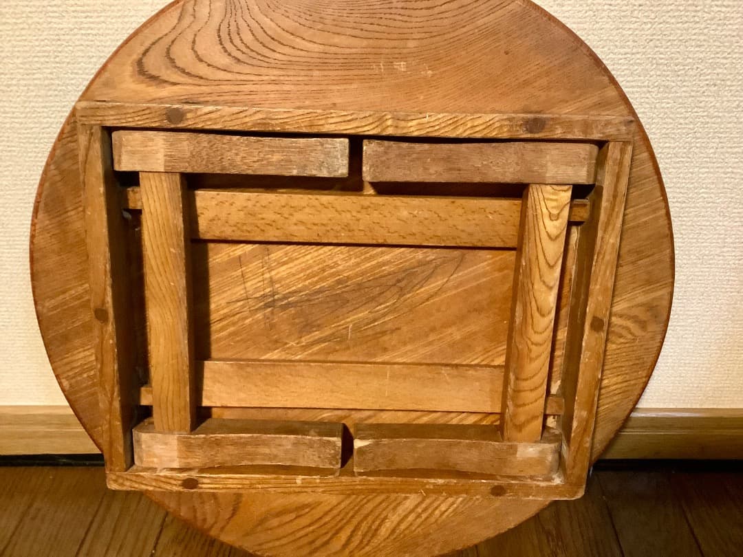 昭和レトロ　ちゃぶ台　 ミニサイズ　折り畳み式　コンパクト　アンティーク　古道具