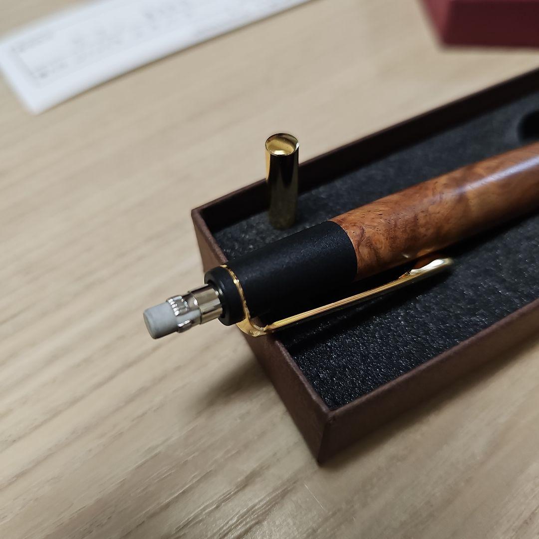 ボナンペン　　シャーペン　真鍮金具　花梨瘤 カリンコブ