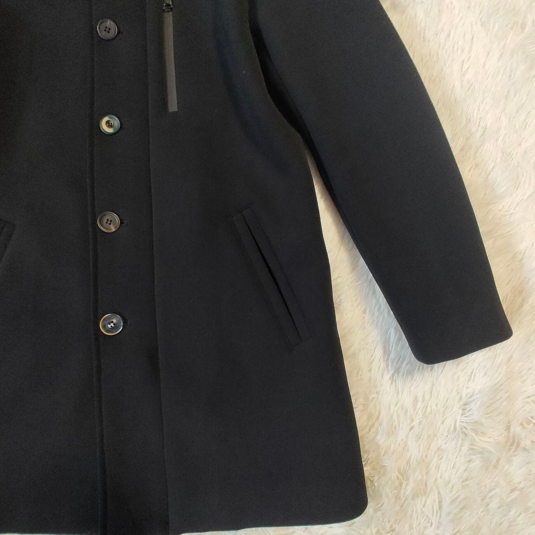 BOB ボンディングコート 大きいサイズ フーデットコート チェック ブラック