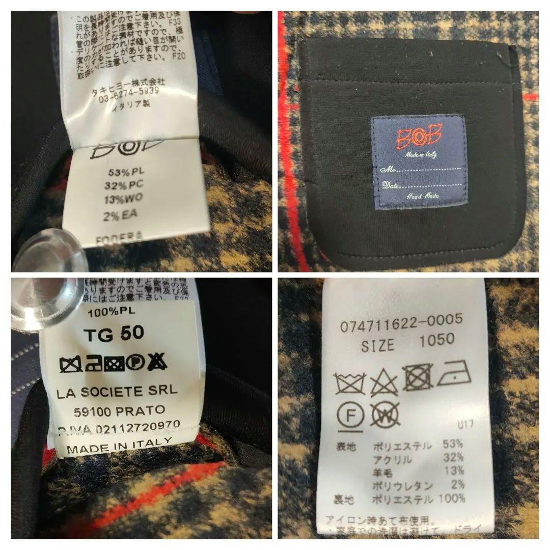 BOB ボンディングコート 大きいサイズ フーデットコート チェック ブラック