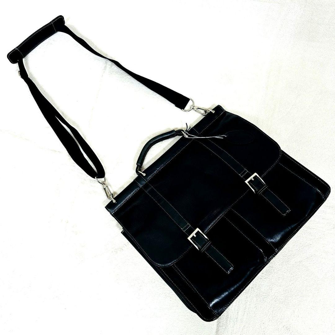 極美品 ウィルソンズレザー 2way ビジネスバッグ ブリーフケース 2室本革