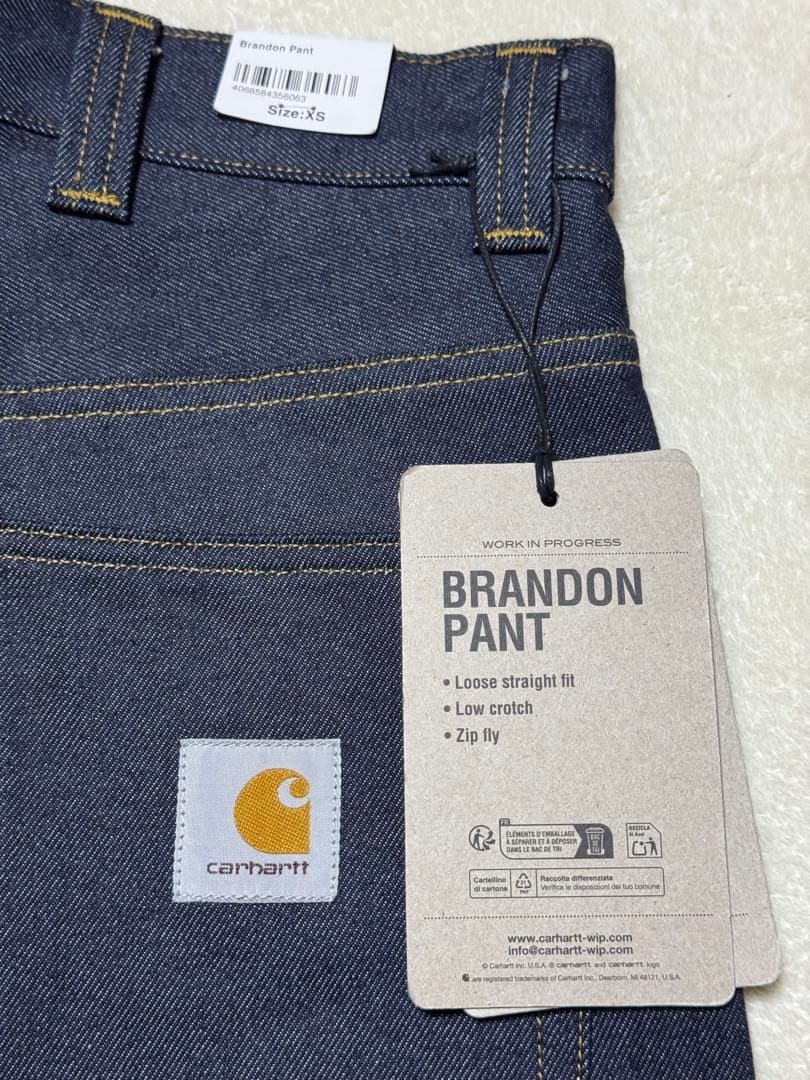 【新品未使用】Carhartt Brandon Pant blue rigid