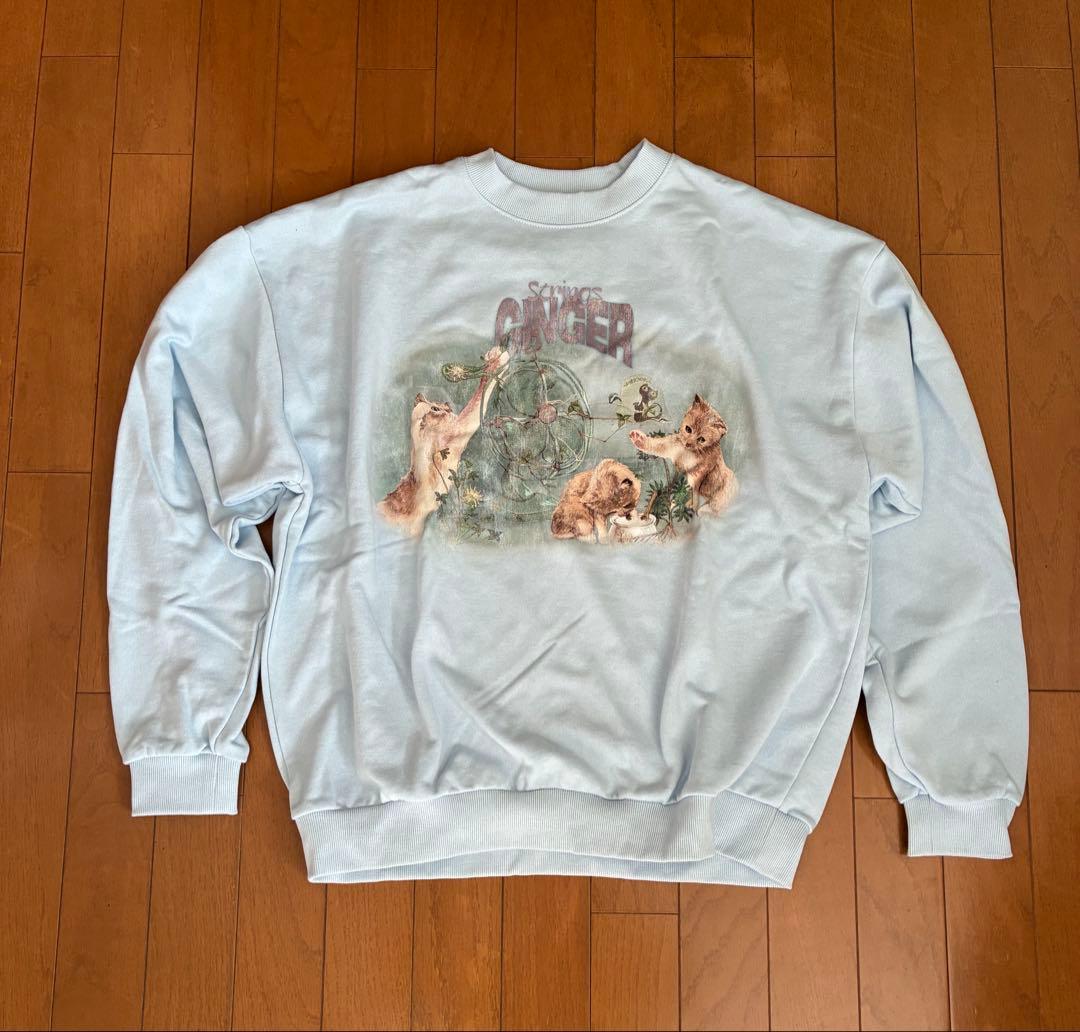 ずとまよ ジンジャーストリングスヴィンテージトレーナー milkyBlue