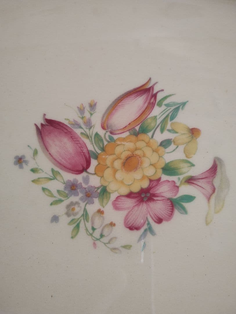 スージークーパー　スワンシースプレー　オーバル皿　グリーン刷毛塗　貫入なし