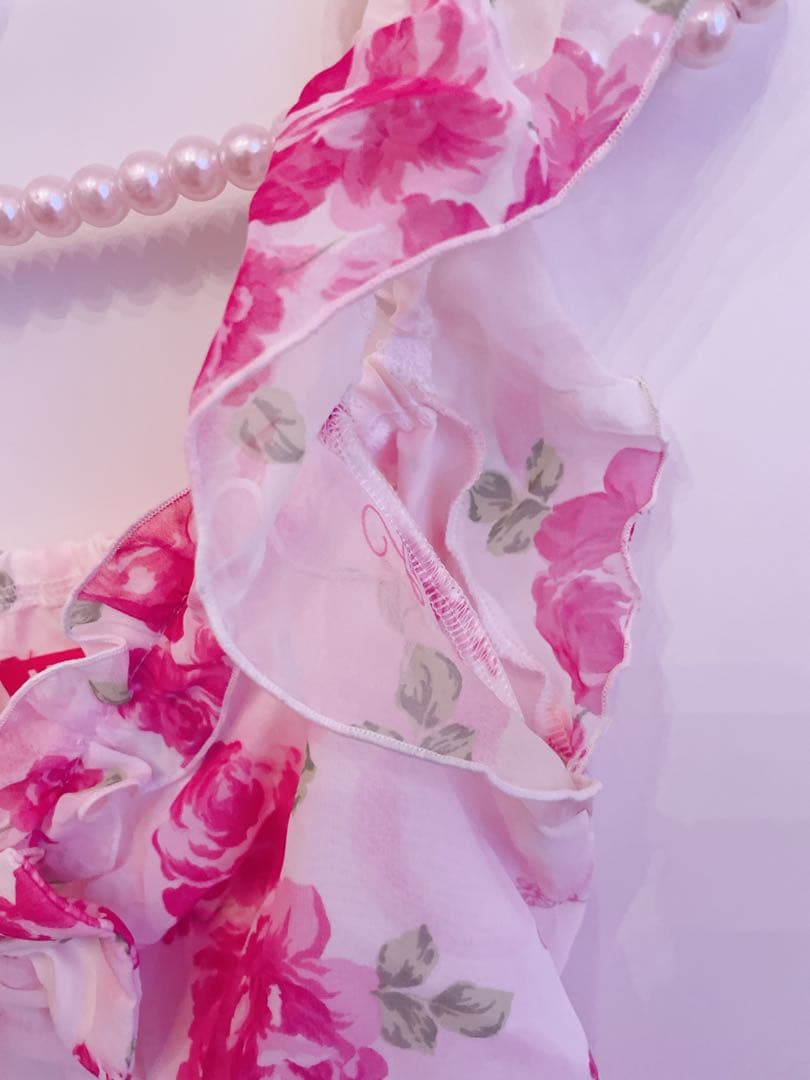 希少 マーズ MARS ピーチ薔薇柄キャミソール 平成ギャル Y2K