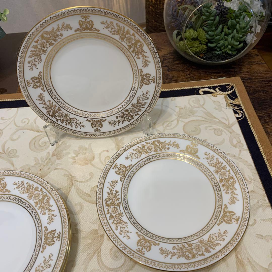 ウェッジウッド ゴールド　コロンビア　15.5cmケーキプレート　5枚