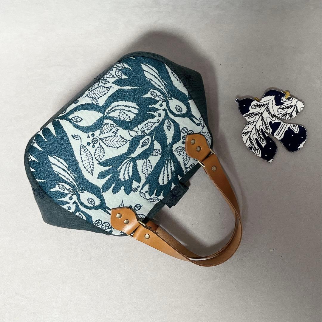 ハンドメイド　ミナペルホネン　まぁるいBANEGUCHIバッグ⑅︎◡̈︎*