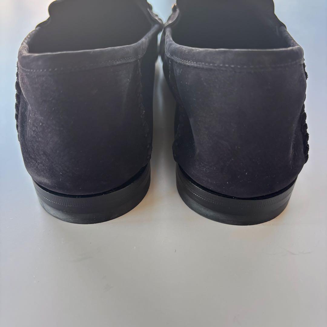 【新品未使用】GUCCI スエードローファーブラック 7