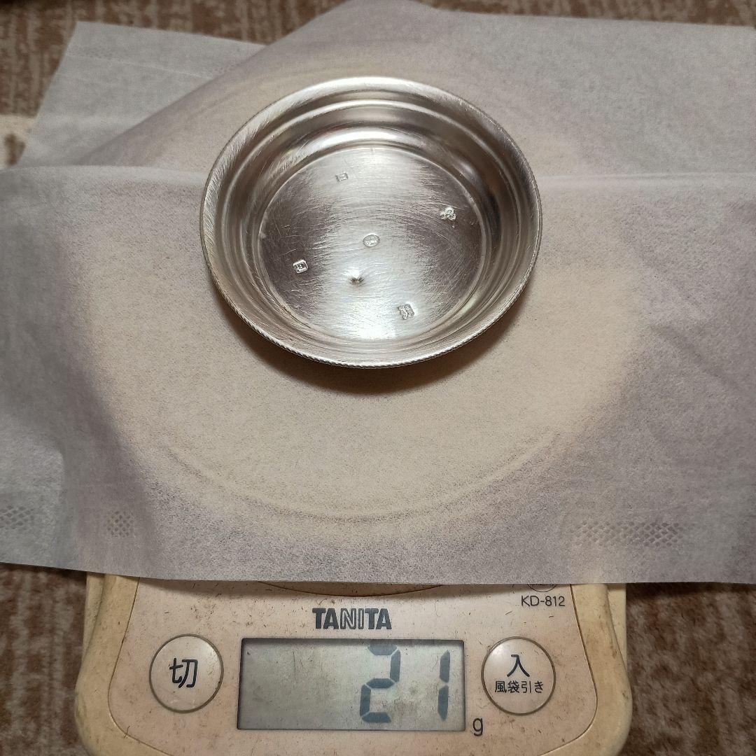 ボタントレー　銀製　純銀　シルバー925　1935年製　21グラム　直径約7cm