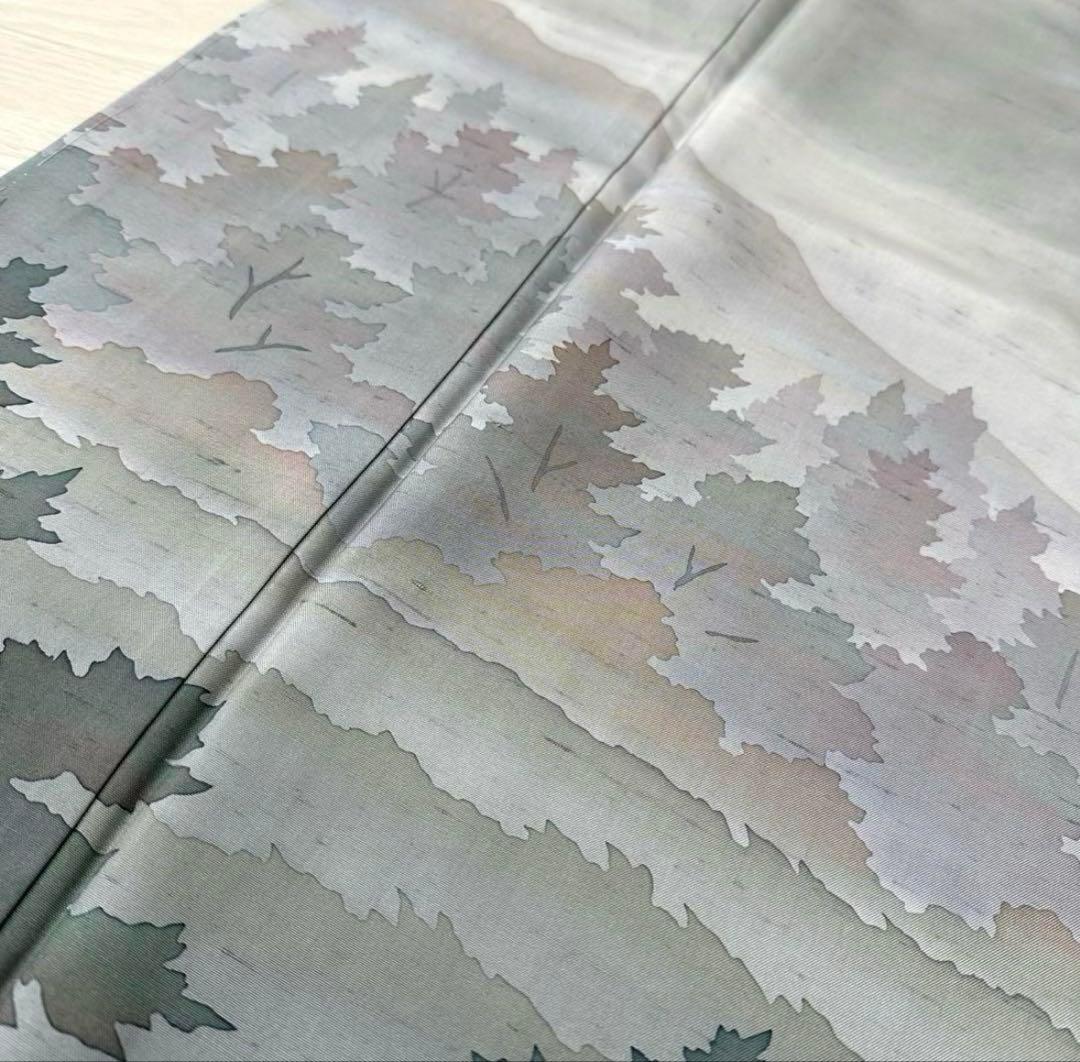 ら*ん様 本場 牛首紬 白山工房 訪問着 着物 正絹 証紙付き 袷 広衿 RK-