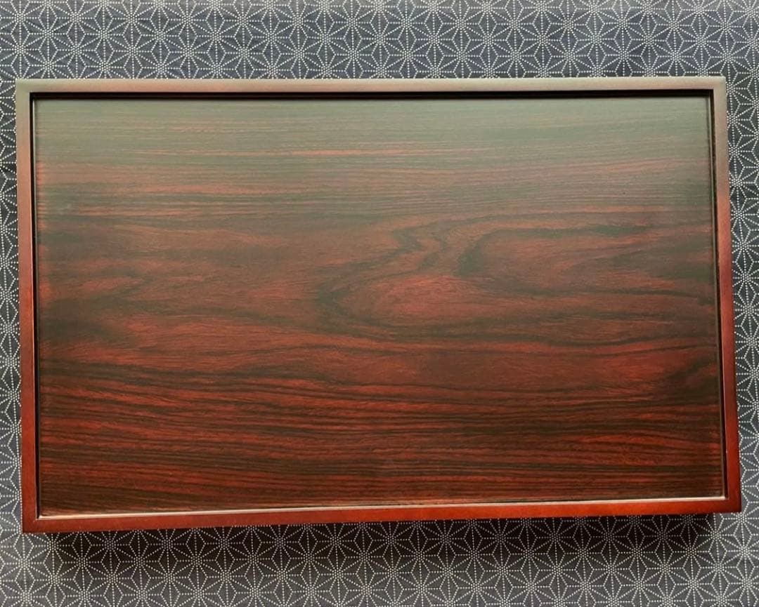 長手盆 紫檀 角盆 天然木 トレー お盆 漆塗り 漆器