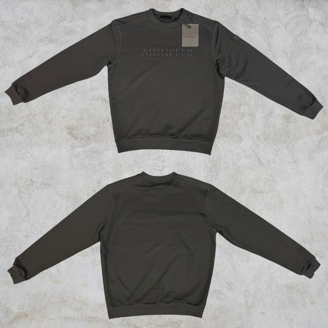 新品未使用☆MONCLER 3Dレタリング刺繡ロゴ スウェット XL Black