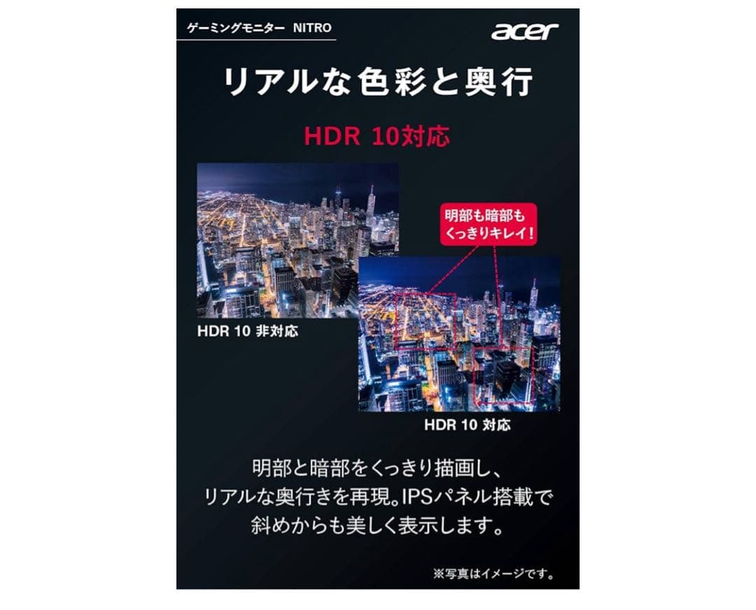 Acer Nitro VG240Y5bmiipfx 23.8インチ モニター