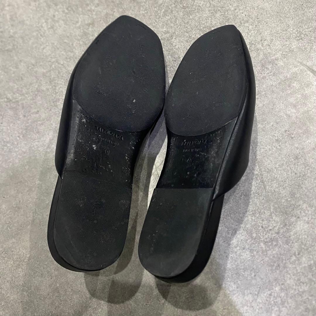 balenciaga BB MULE レザーサンダル size 40 ブラック
