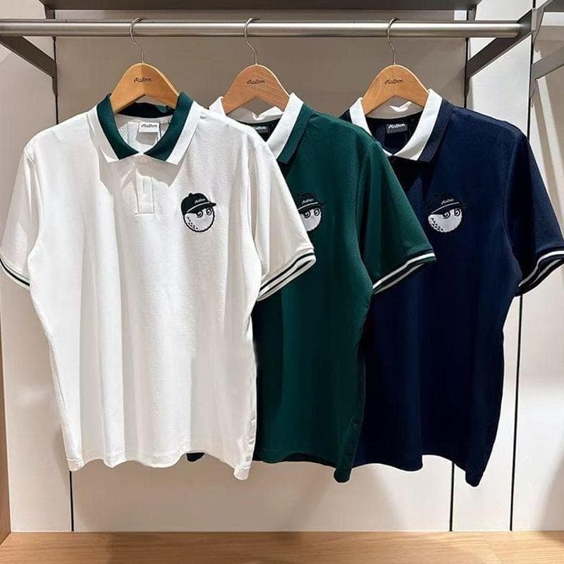 即日発送 マルボンゴルフ ポロシャツ malbon golf メンズシャツ 緑M
