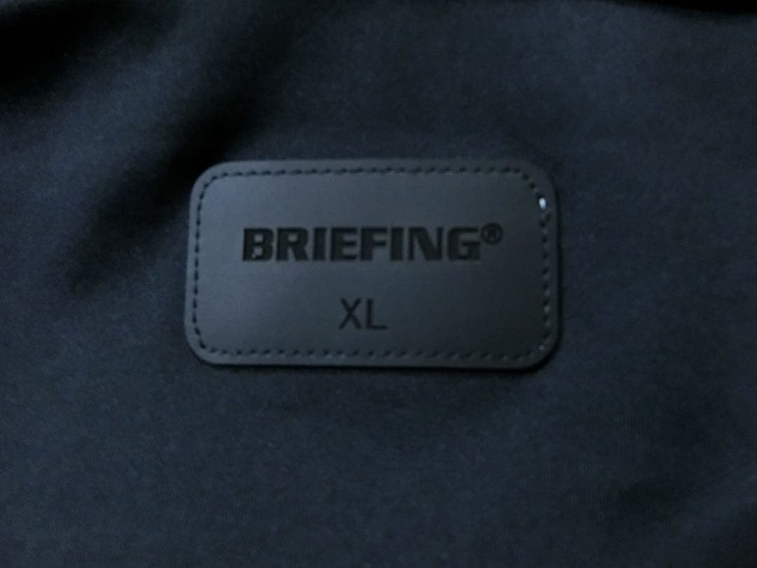 BRIEFING ブリーフィング　ライトグレーでフードが付いた前開きベスト XL