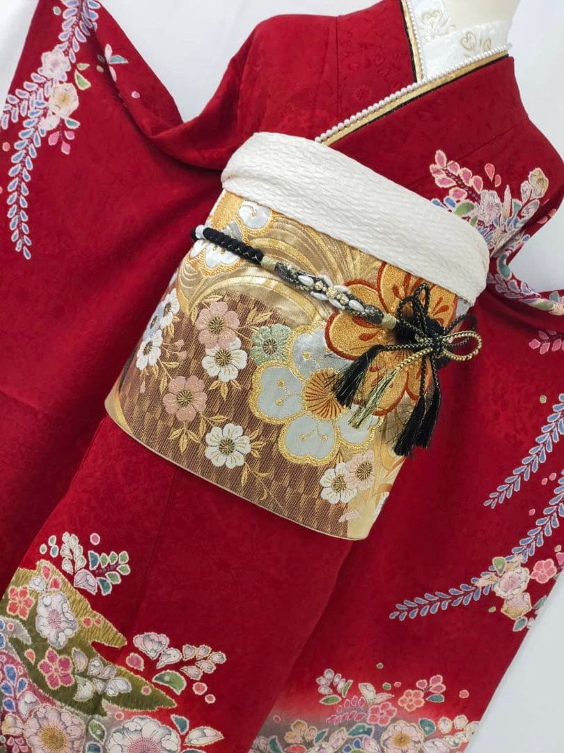 売約済み【WA-Modern】★★正絹　辻ヶ花　振袖7点フルセット★★