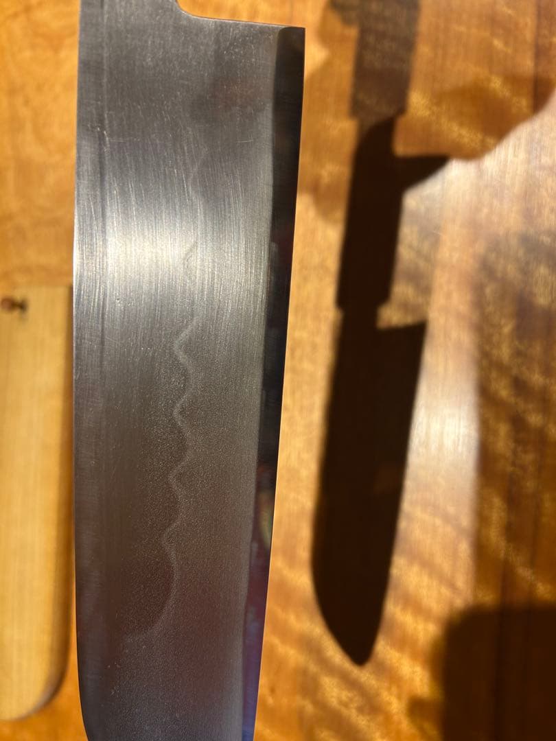 京都有次　水焼　本焼　薄刃包丁　鞘付き