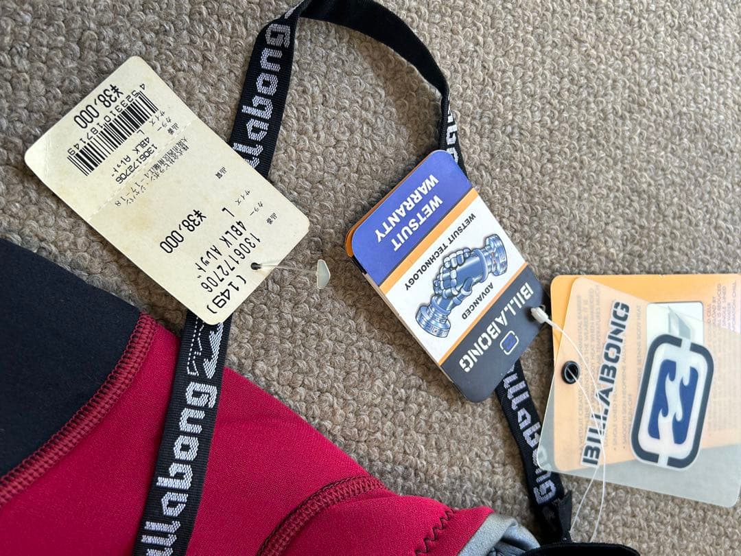 Billabong フルスーツ ウェットスーツ 黒/赤