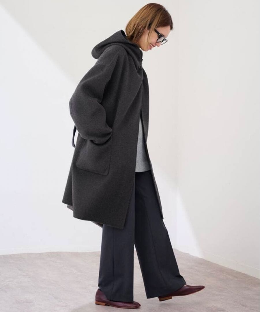 【25AW】FRAMeWORK SUPER160’s フーディショートコート