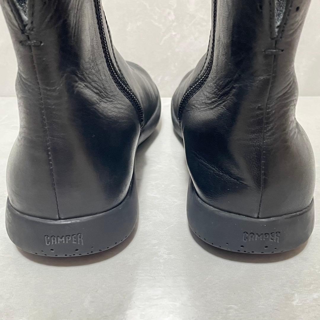 【美品】カンペール ショートブーツ サイドジップ スパイラルコメット38