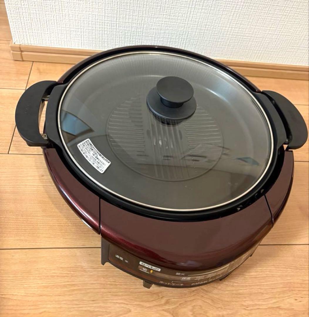 タイガー グリルなべ　CQD-A120 ボルドーブラウン