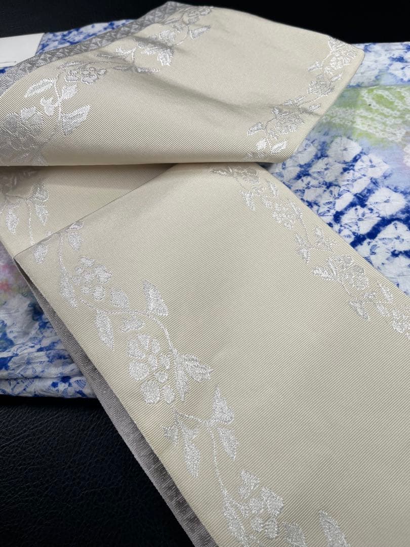 有松絞り浴衣新品 仕立て上りhanashibori白青地